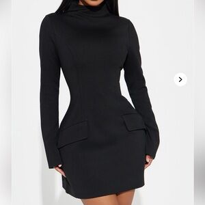 Black Ponte Mini Dress
